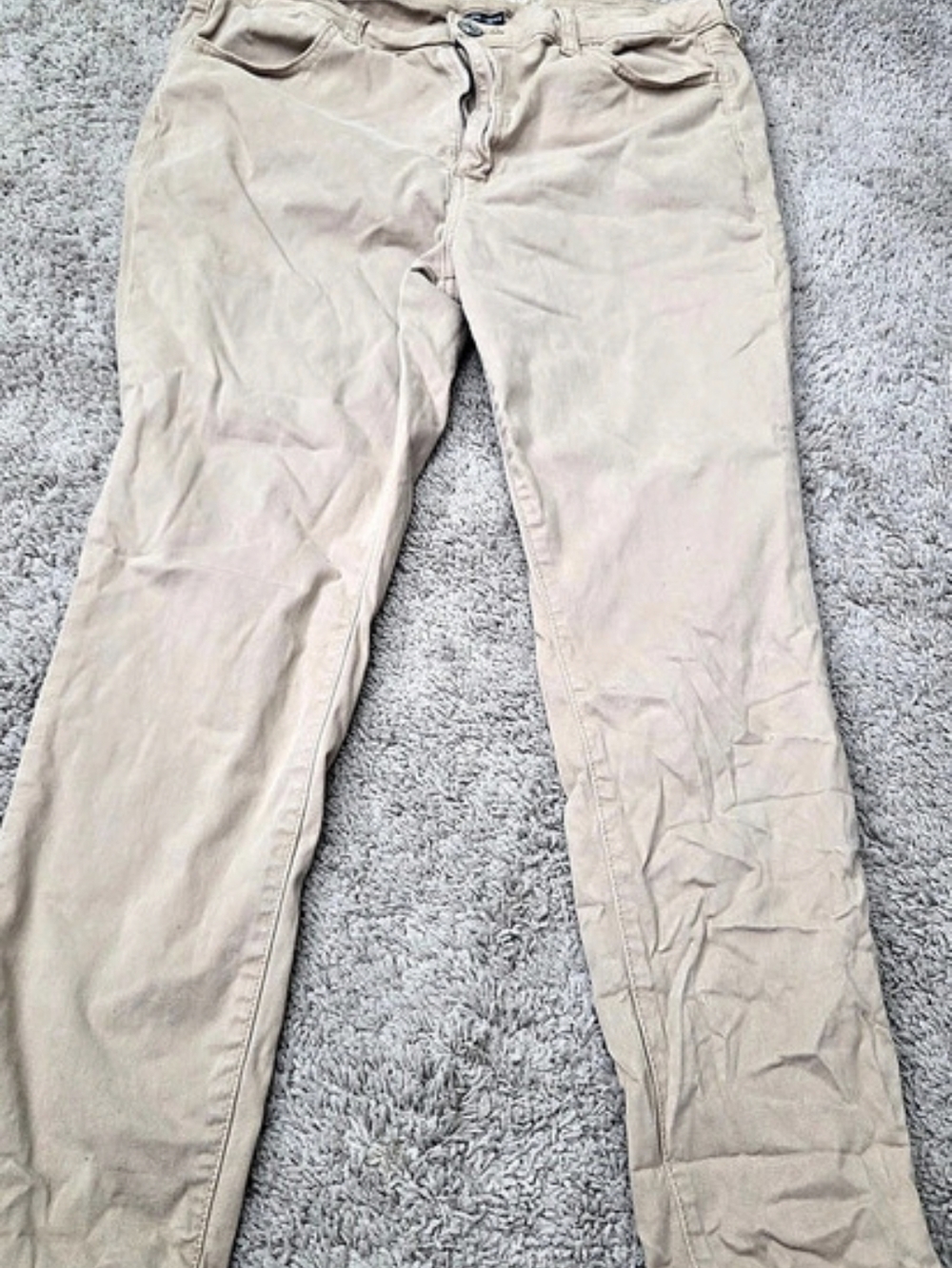 American Eagle Next Level Stretch Straight Leg Pants Beige Size 14 Short